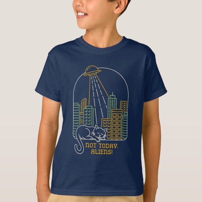 Nicht Heute Aliens T-Shirt (Vorderseite)