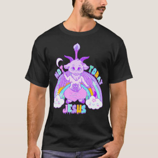 Nicht heute Baphomet Jesus Kawaii Niedliche Pastel T-Shirt