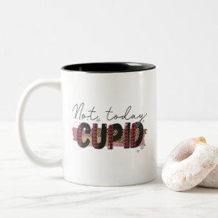 Nicht heute Cupid Funny Galentine Zweifarbige Tasse