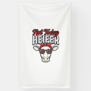 Nicht heute Färse Lustige Kuh Vintage Vektor Desig Banner