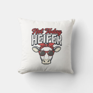 Nicht heute Färse Lustige Kuh Vintage Vektor Desig Kissen