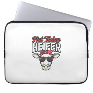 Nicht heute Färse Lustige Kuh Vintage Vektor Desig Laptopschutzhülle