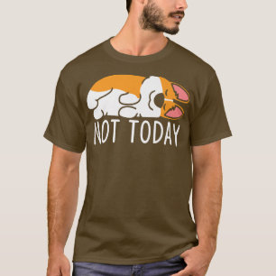 Nicht heute Funny Hund Lover Lazy Corgi Hund schla T-Shirt