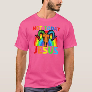 Nicht heute Jesus Satanic Baphomet Sigil Pentagram T-Shirt