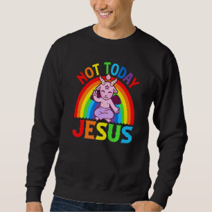 Nicht heute Jesus Satanisches Baphomet Siegel Pent Sweatshirt