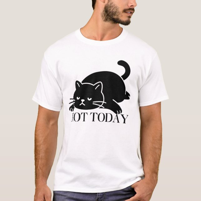 Nicht heute Katze Lustiges T-Shirt für Katzenliebh (Vorderseite)