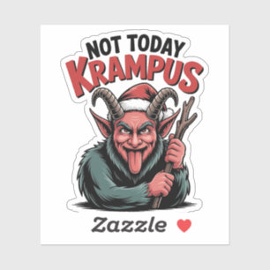 Nicht heute Krampus Böser Krampus Weihnachten Aufkleber