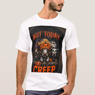 Nicht heute krieche lustiges Halloween-Kühe-T-Shir T-Shirt