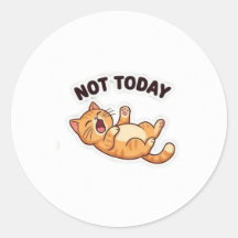Nicht heute! Lustiger Grumpy Cat Aufkleber