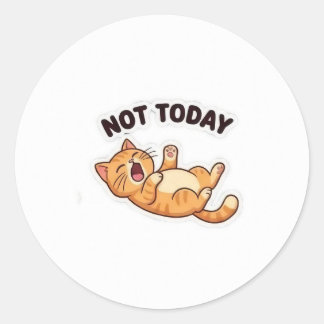 Nicht heute! Lustiger Grumpy Cat Aufkleber