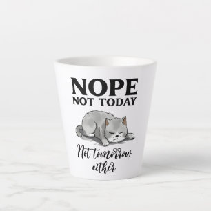 Nicht heute, nicht morgen - Schlaflose Katze Milchtasse