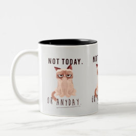 Nicht heute oder täglich zweifarbige tasse