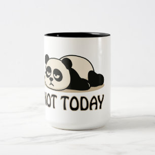 Nicht heute Panda Zweifarbige Tasse