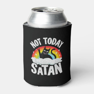 Nicht heute Satan Cat Rainbow Goth Jesus Funny Dea Dosenkühler