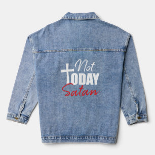 Nicht heute Satan Christlich Jeansjacke