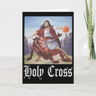 Nicht heute Satan Jesus Crossover Bysketbyll Heili Karte