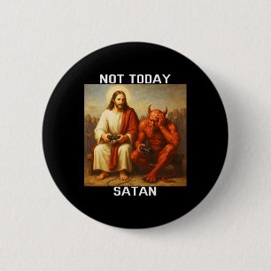 Nicht heute Satan Jesus Vs Satan Gamer Gaming Button