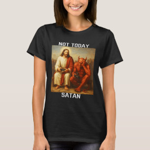 Nicht heute Satan Jesus Vs Satan Gamer Gaming T-Shirt