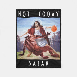 Nicht heute Satan Jesus Vs Satan in Bysketbyll Fleecedecke