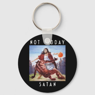Nicht heute Satan Jesus Vs Satan in Bysketbyll Schlüsselanhänger