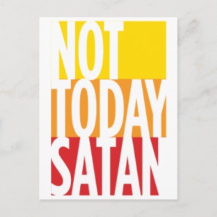Nicht heute Satan Pandemic Postcard Postkarte