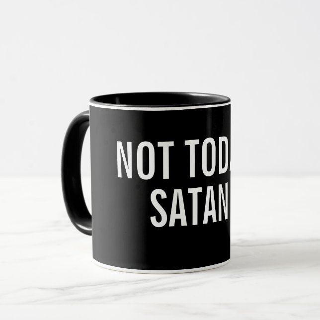 NICHT HEUTE SATAN Tasse (Vorderseite Links)