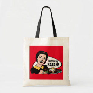 Nicht heute Satan Tote Bag Tragetasche