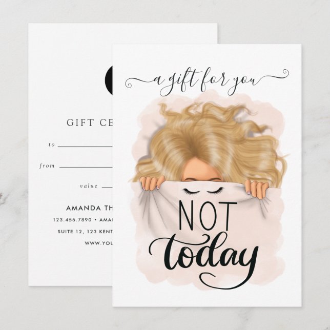 Nicht heute, sonnige Blondine schlafen (Vorne/Hinten)