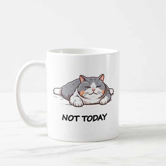 Nicht heute Tasse | Sonnige Katze (Links)