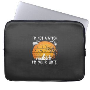 Nicht Hexenfrau Halloween Sonnenuntergang Kessel_1 Laptopschutzhülle