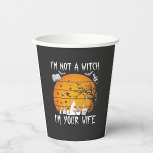 Nicht Hexenfrau Halloween Sonnenuntergang Kessel_1 Pappbecher