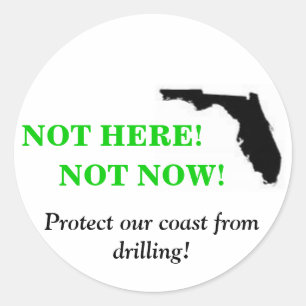 Nicht hier nicht jetzt aufklebern runder aufkleber