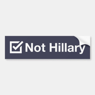 "Nicht Hillary" Autoaufkleber