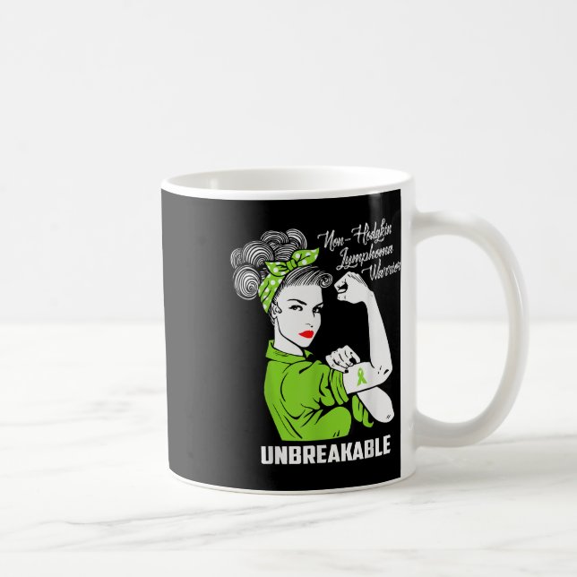 Nicht-hodgkin-Lymphom Krieger Unzerbrechliches Bew Kaffeetasse (Rechts)