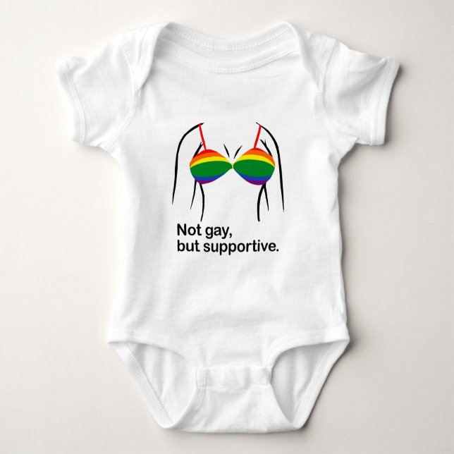 NICHT HOMOSEXUELLER ABER UNTERSTÜTZENDER BH - .PNG BABY STRAMPLER (Vorderseite)