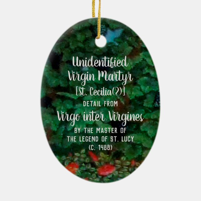 Nicht identifizierte Jungfrau Martyr [St. Cecilia( Keramik Ornament (Hinten)