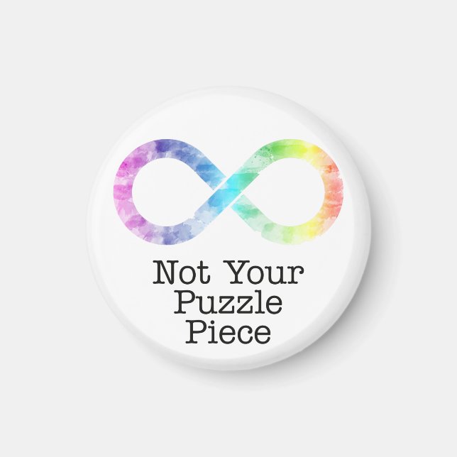 Nicht Ihr Puzzleteil - Autismus-Bewusstsein/Akzept Magnet (Vorne)