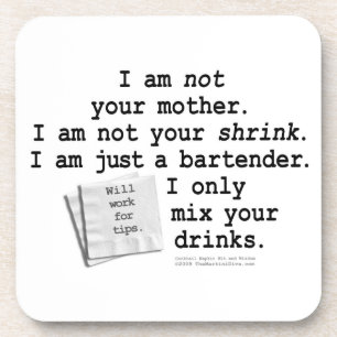 Nicht Ihr Shrink Barkeeper Cork Untersetzer