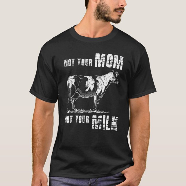 Nicht Ihre Mama nicht Ihr Veganes Tier liebt T-Shirt (Vorderseite)