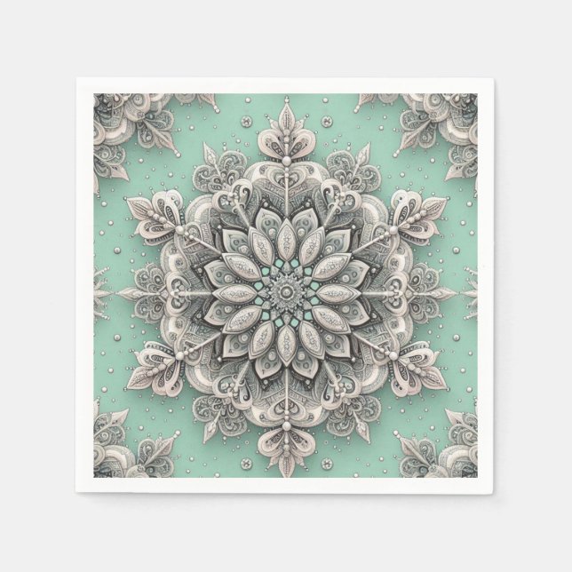 Nicht Ihre normalen Schneeflocken II Serviette (Vorderseite)