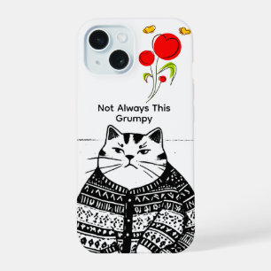 Nicht immer mürrische Katzen-Handyhülle iPhone 15 Hülle
