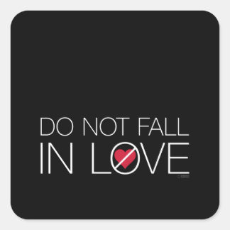 Nicht in Aufkleber der Liebe fallen