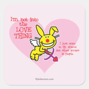 Nicht in die Liebe Quadratischer Aufkleber