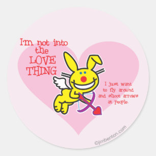 Nicht in die Liebe-Sache Runder Aufkleber