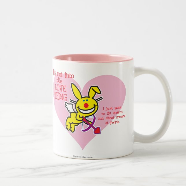 Nicht in die Liebe-Sache Zweifarbige Tasse (Rechts)