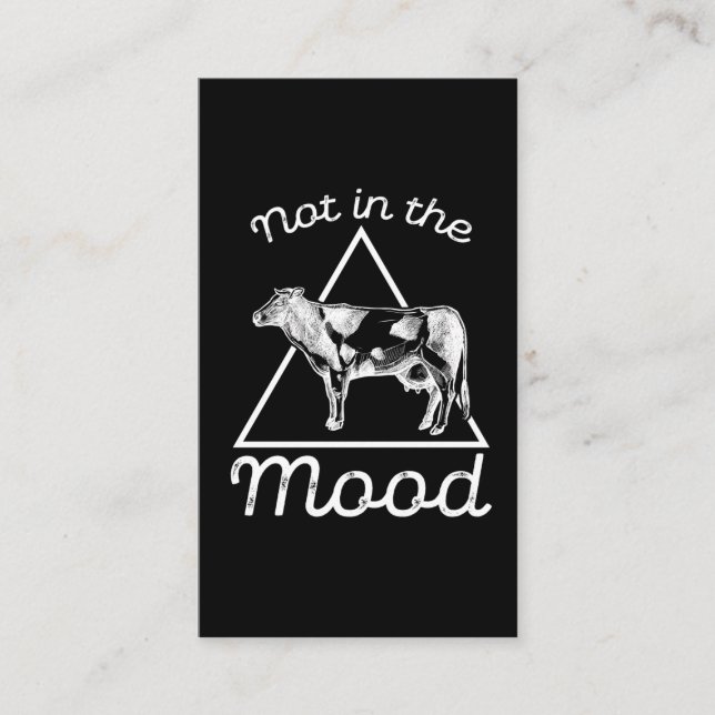 Nicht in Stimmung Funny Kuh Farming Spaß Bauer Visitenkarte (Vorderseite)