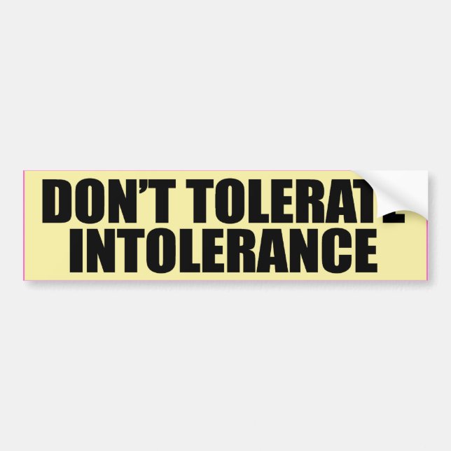 NICHT INTOLERANZ -.png Autoaufkleber (Vorne)