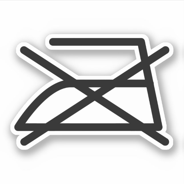 NICHT IRON! AUFKLEBER (Vorderseite)