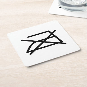 NICHT IRON! RECHTECKIGER PAPPUNTERSETZER