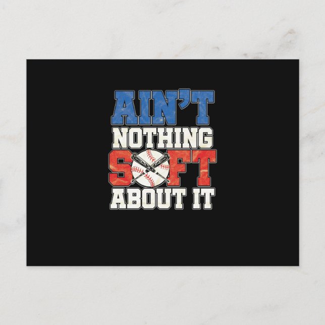 Nicht ist nichts weicher Baseball Feiertagspostkarte (Vorderseite)
